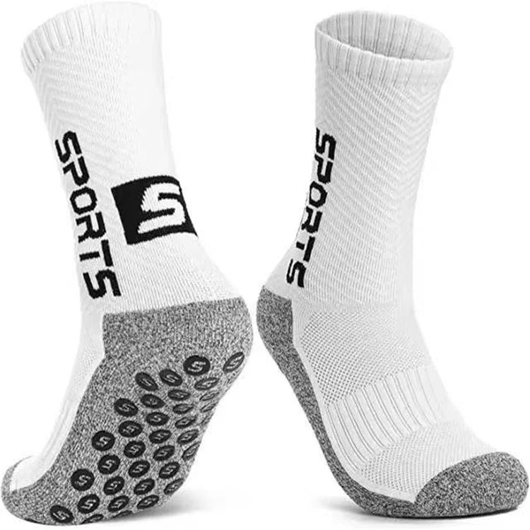Custom Men High Quality Football Soccer Sports Grip Socks and Fashion Design Anti-Slip Basketball Crew Socks