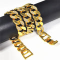 18k Gold 316 Stainless Steel Diamond Gold Dog Collar