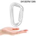 12kn Aluminum Auto-Locking Dog Leash Carabiner for Camping and Frog Carabiner Clips a Premium Product in the Hooks Category