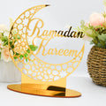2023 Eid Mubarak Acrylic Ornament Table Decoration Moon Star Desktop Ornaments Home Ramadan Decoration 2023