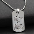 Customized Sliced Stainless Steel Dollar Pendant Necklace Chain SCP067