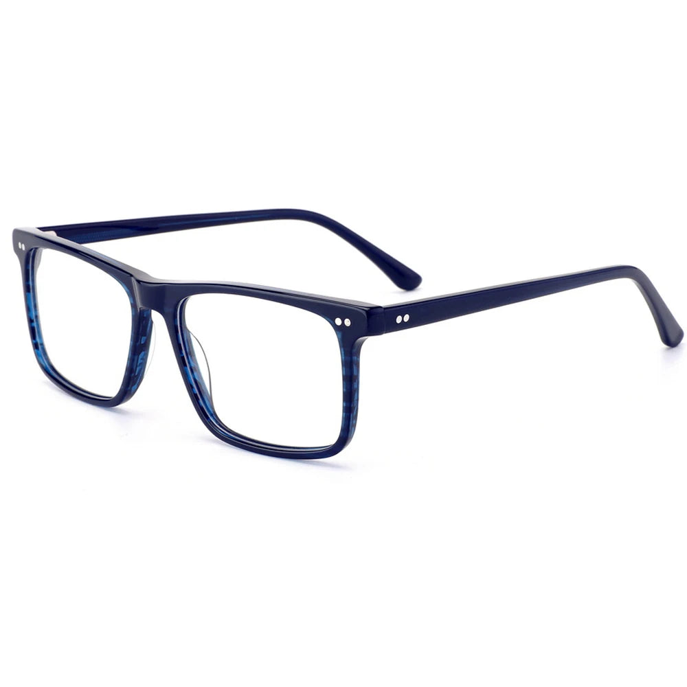 HD5006 Men's Fashionable Square Metal Eyeglasses Frame Custom Cellulose Acetate Pattern Spectacle Frames
