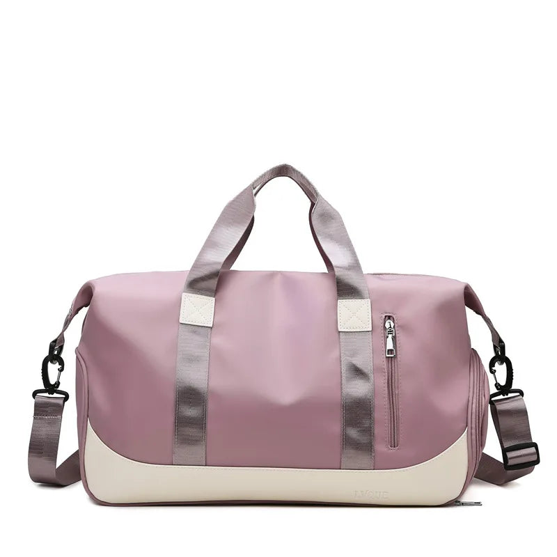 Wholesale Oxford Women's Duffel Bag Custom Logo Sport Color Travel Gym Bag Waterproof Fitness Weekend Zipper Closure Style