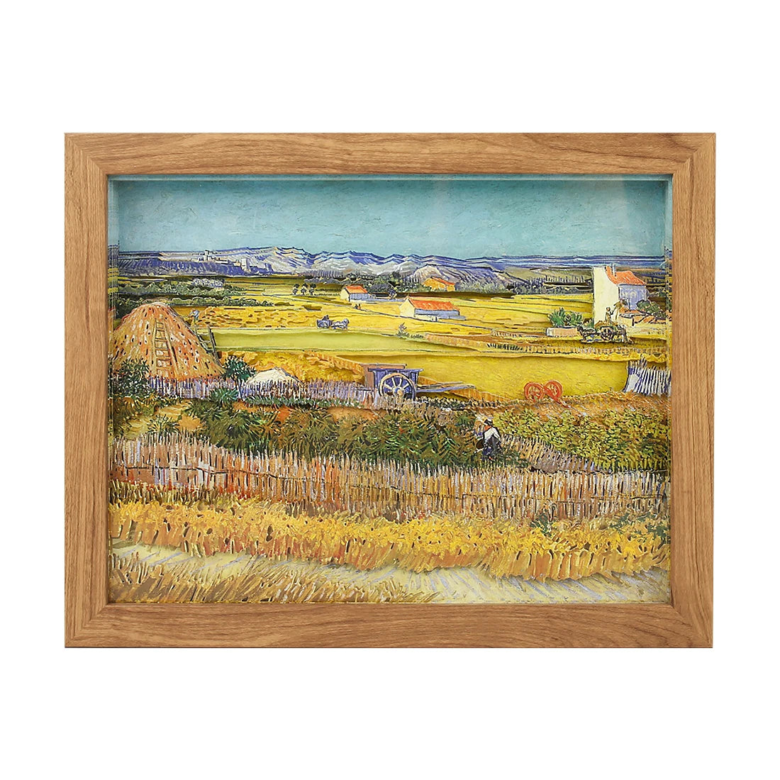 Weekly Deals Wall Art Decor Harvest Painting Paper Cut Led Night Light Shadow Box Framed Van Gogh Paintings for Gifts