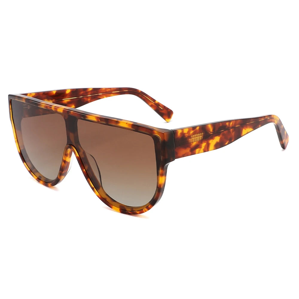 YDMB1072 Wholesale Custom Oem Latest Classic Vintage Polarized Acetate Frame Sunglass Flat Top