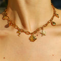 New Arrival Ocean Stainless Steel Starfish Shell Pendant Boho 18k Gold Plated Necklaces Jewelry for Women