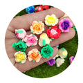 Hot Popular 100Pcs/Lot 10*15MM Polymer Clay Rose Flower Beads Loose Hot Clay Beads Charms for Jewelry Crafts Making DIY