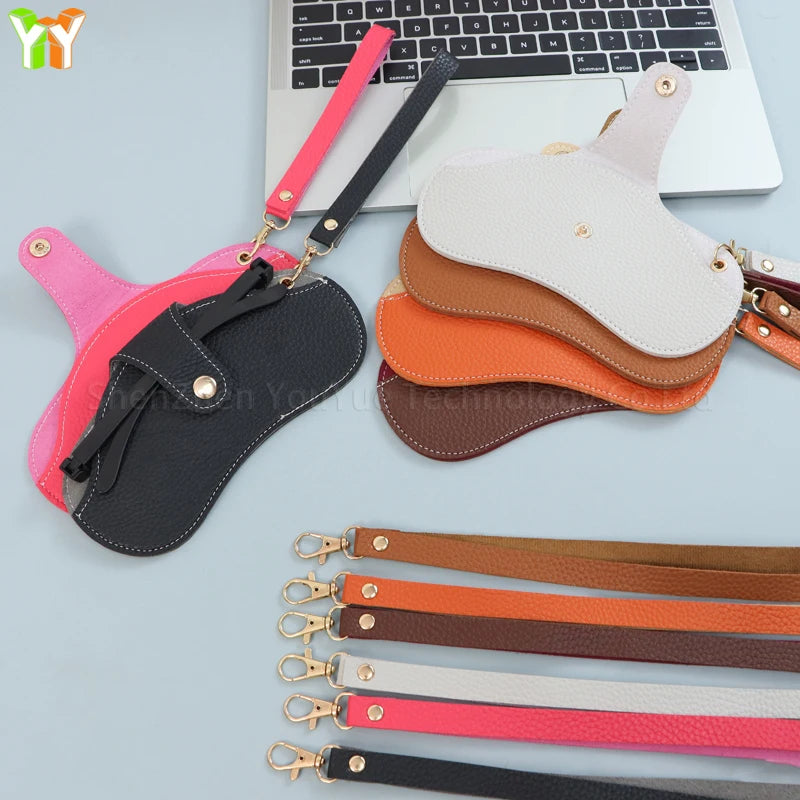 Wholesale PU Leather  Eye Ware Glasses Storage Bag Sunglasses Case Hanging Outdoor Decoration Glasses Carrier