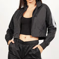 Women's Lightweight 100% Nylon Sports Jacket Zip-up Sleeve Regular Windbreaker Contrast Strip Plus Size Breathable Four-Way