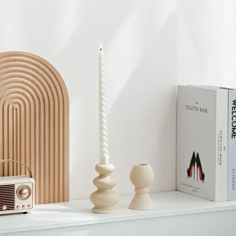 AIKUN Nordic Style Candle Holder Candlestick Home Wedding Valentine Decoration Ceramic Taper Candle Holder