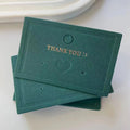 Green Textured Paper Jewelry Card Earring Card with Gold Stamping logo Printing