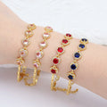 JXX Wholesale Price Women's Gold-Plated Brass Bracelets & Bangles Fashion Bracelet with Zircon Womens Jewelry