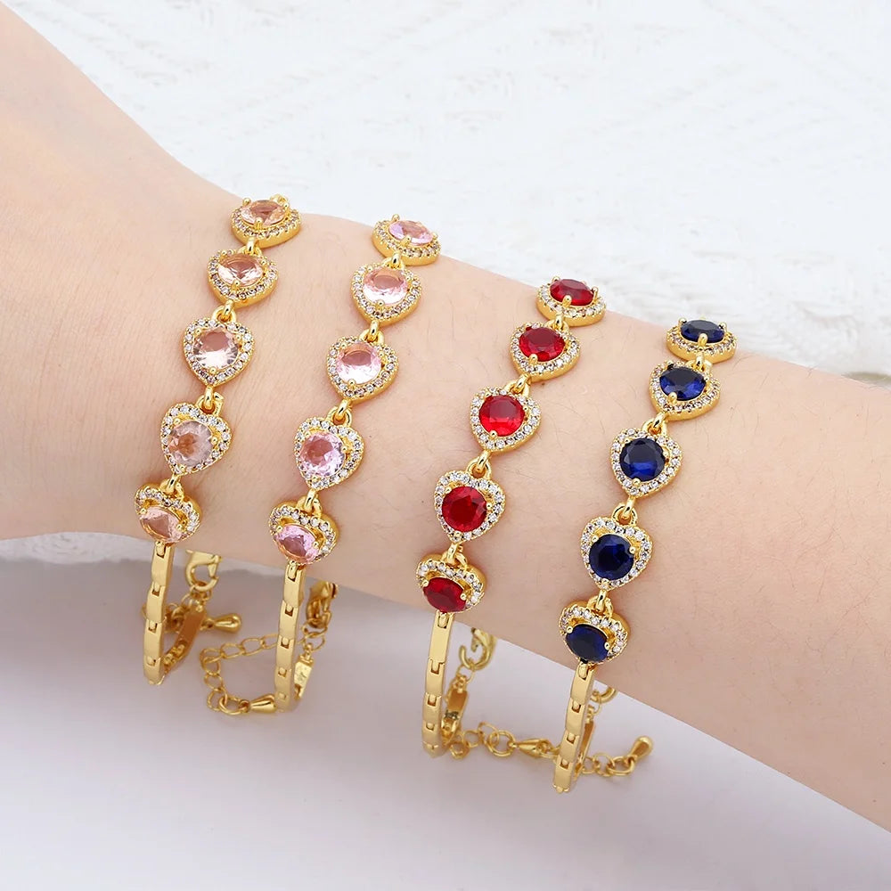 JXX Wholesale Price Women's Gold-Plated Brass Bracelets & Bangles Fashion Bracelet with Zircon Womens Jewelry