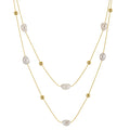 BGPN50 RINNTIN Custom  Dainty Cultured Freshwater Pearl Necklace Supplier 925 Sterling Silver Chains Layered Pearl Necklace