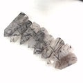 Natural Black Rutilated Quartz Tower Tourmalinted Quartz Point Meditation Crystal Crafts for Home Fengshui Decor