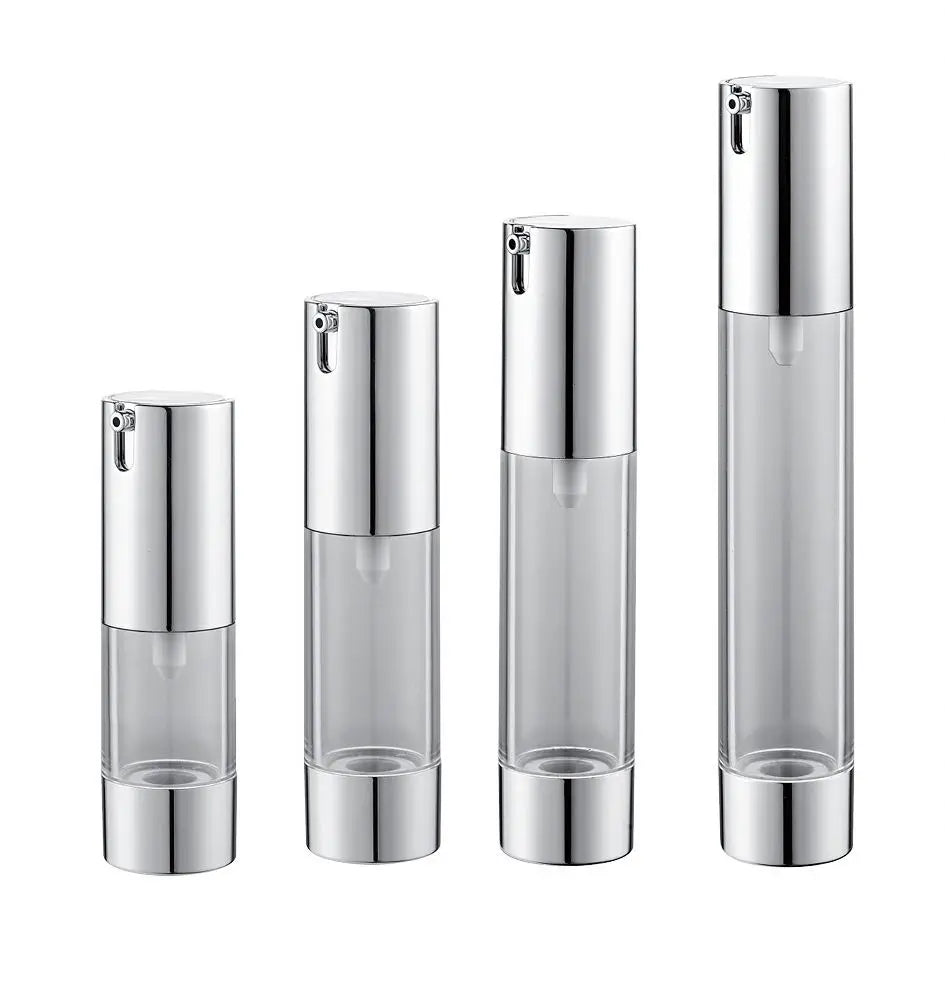 Electroplated Bright Silver AS Vacuum Bottle Foundation Lotion Bottle Isolation Cream Bottle
