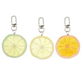 Women Girls Fruit Series Car Bag Accessories Key Ring Creative Cartoon Simulated Lemon Slices Model Geometric Keychain
