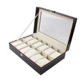 12 Grid Leather Watch Box Jewelry Display Collection Storage Case Watch Organizer Box Holder