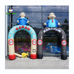 AIRFU Old Woman Inflatable Cartoon Pop Holland Balloon Sarah 50 Inflatable Advertising Inflatable Doll Sarah and Abraham Cartoon