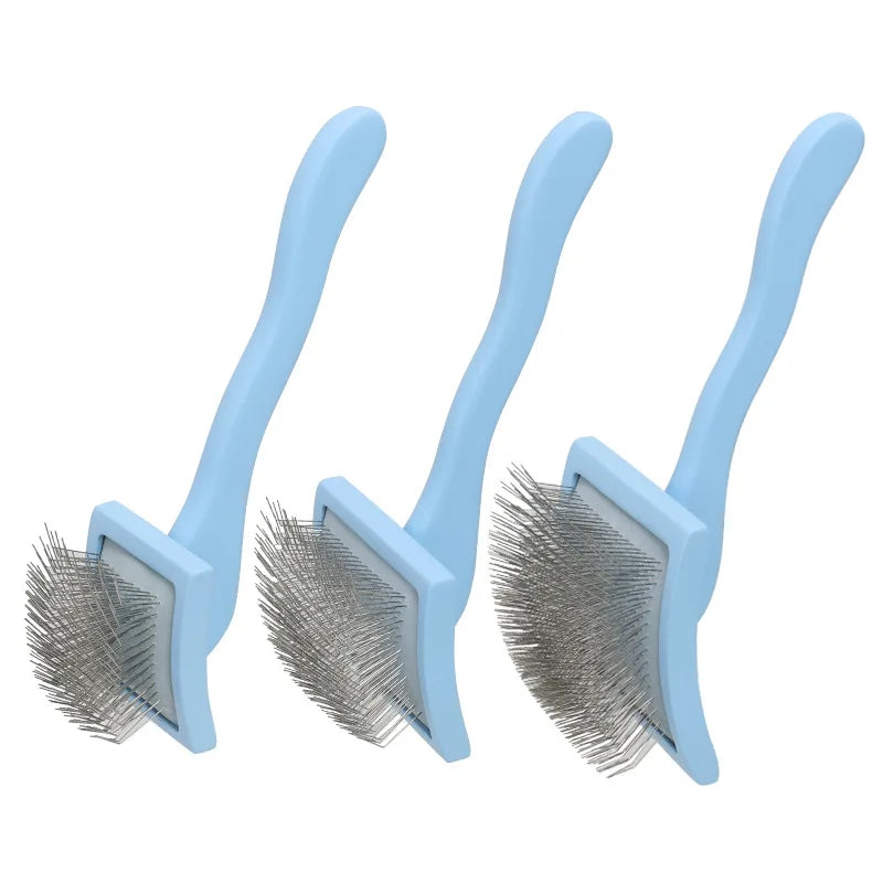 High Quality Stainless Steel Beech Wood Dog Hair Remover Brush Custom Logo Pet Grooming Slicker Brush Recommended by Groomers