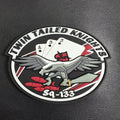 Custom TWIN TAILED KNIGHTS 3D Rubber Patch for Bag Accessories Garment Accessories Silicon Soft PVC Rubber Patches for Clothes
