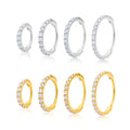 ASTM F136 Titanium 16G 14G Zircon Septum Hoop Nose Ring Hinged Clicke Earrings Women Body Piercing Jewelry
