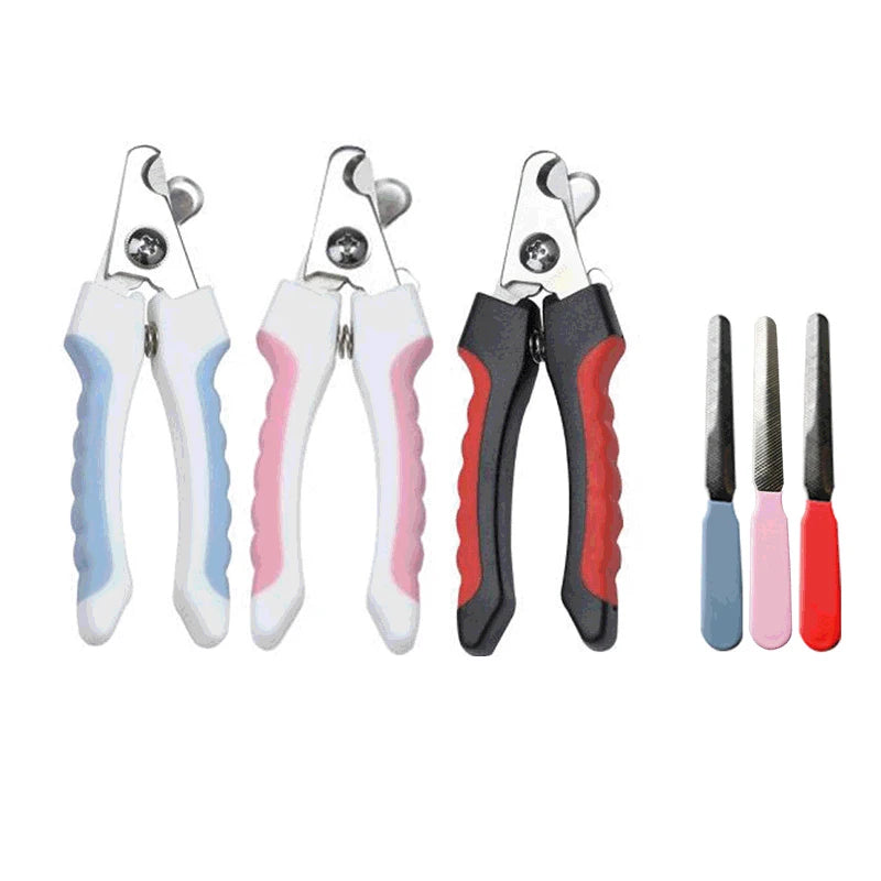 Pet Claw Care Nail Cutter Stainless Steel Pet Cat Dog Nail Scissors Grooming Tool Pet Nail Scissor Trimmer With File