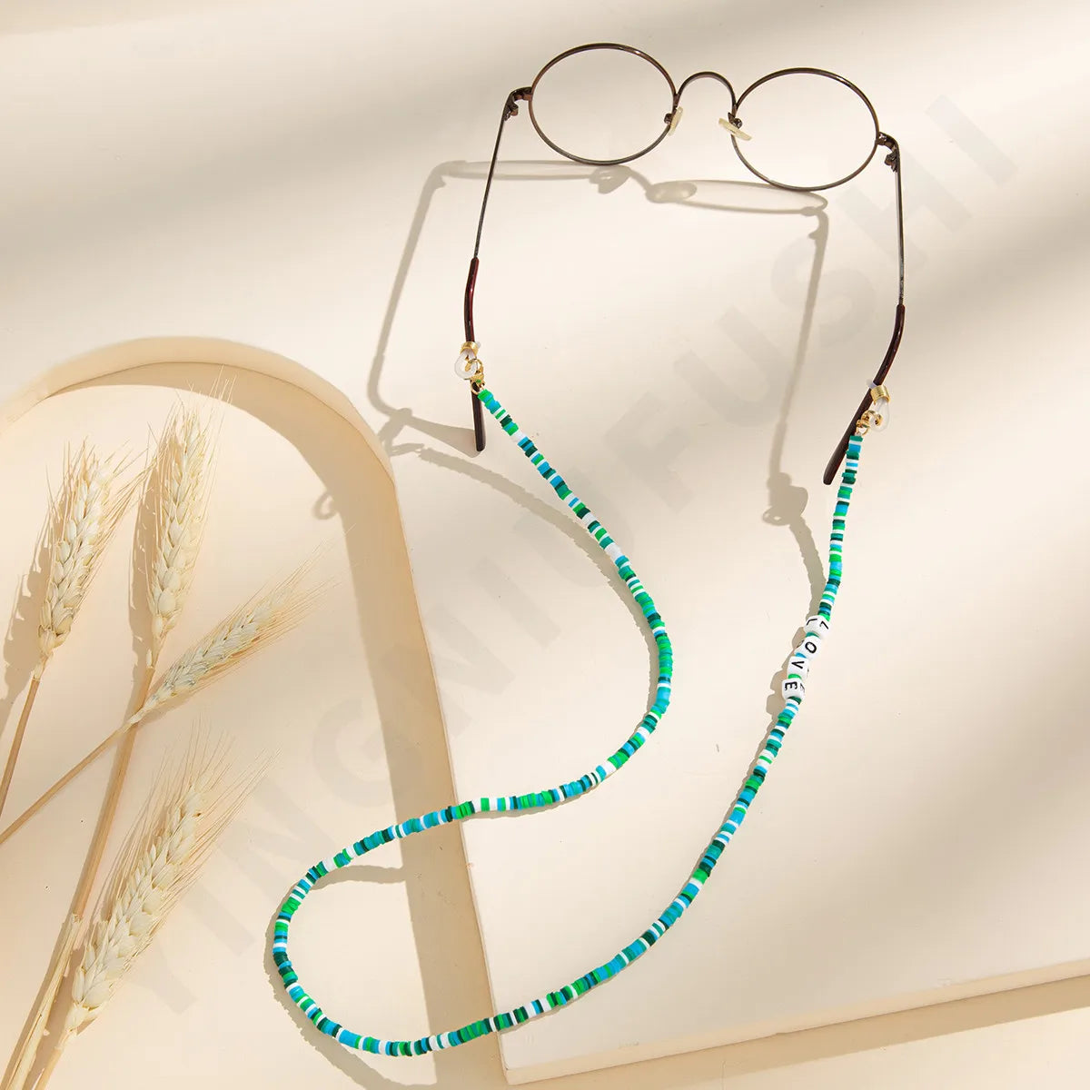 Wholesale Fashionable Boho Beach Sunglasses Chain Colorful Polymer Clay Beads Eyewear Accessories Glasses Chain