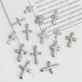 Taige DIY Jewelry Accessories Stainless Steel Small Cross Pendant for Necklaces & Bracelets Available in Various Sizes