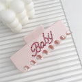 Custom Large Cellulose Acetate Alphabet Hair Claw Clips New Design with Rhinestone Hair Claws
