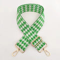 Durable Wide Shoulder Bag Strap Houndstooth Check Adjustable Replacement Belt for Handbag Crossbody Purse