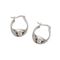 Irregular Curved Earrings 18k Gold Plated Screw Twisted Smooth Earrings Chunky Hoop Earrings for Women