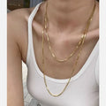 HOVANCI the Latest Design Classic Literary Style Double Chain Combined Braided Encryption Chain Thick Choker Necklace