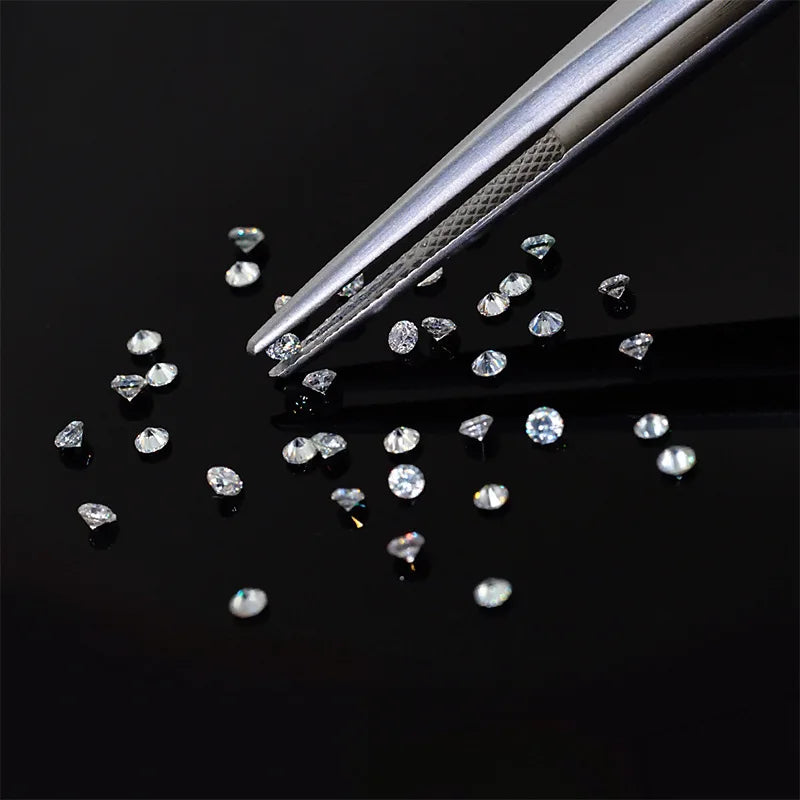 Wholesale Price Loose Moissanite Round Shape 1-3mm White DEF Melee Round Cut Mossanite Price Per Carat Synthetic Diamond MegaBDM