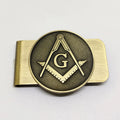 Masonic Custom Quality Gold Anti Brass Money Clip Enamel Pins Credit Card Holder Wallet Clip