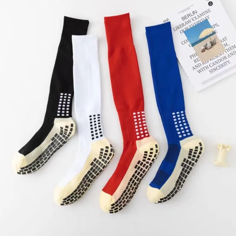 Football Socks Anti Slip Over Knee Stockings Terry Rubber Padded Soccer Training Knitted Socks