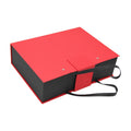 Custom Matte Red Luxury Gift Box with Handle for Apparel /Wedding Dress Packaging Magnetic Gift Box