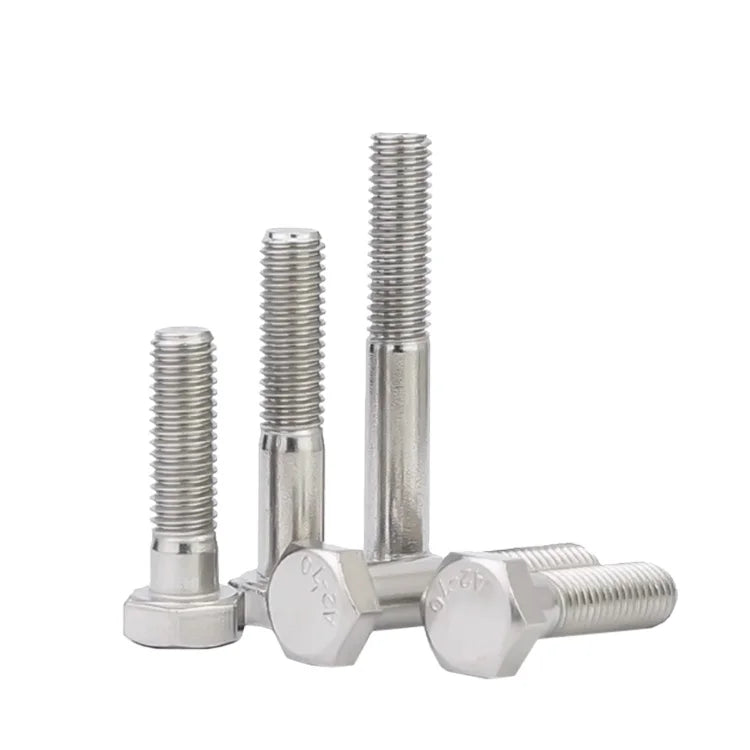 DIN931 A2-70 304 Stainless Steel M10 Partially Threaded Hex Head Bolt Corrosion-Resistant Pickling Finish Half Thread Bolt