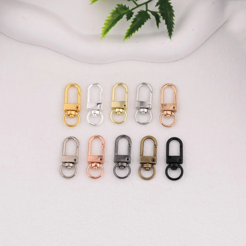 Wholesale 33mm Newest Zinc Alloy Lock-Shaped Keychains Key Buckle Key Ring Key Chain Rings for Backpack Bag DIY Accessories