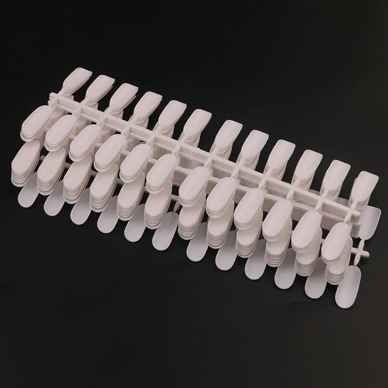 240pcs Custom Flat False Nail Practice Plate Solid ABS Material Professional Salon Nails Tips Swatches Display Board
