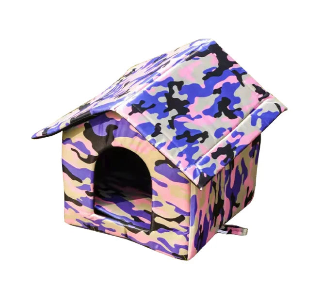 Outdoor Waterproof Snow Proof Cold Proof Thermal Insulation Cat and Dog Nest Oxford Cloth Detachable Stray Cat Nest
