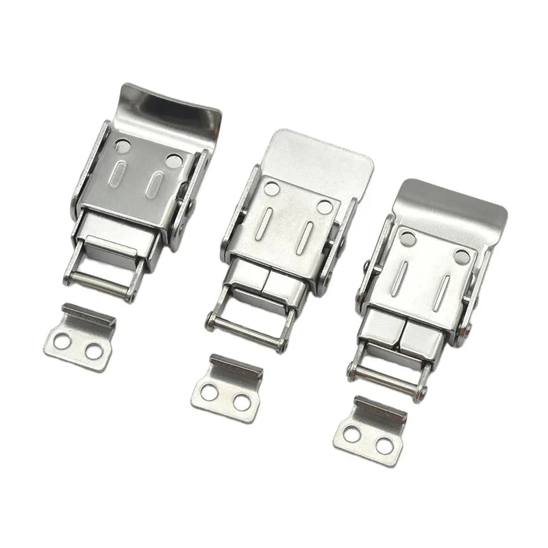 XK703 Spring Loaded Suitcase Chest Tool Box Locking Toggle Latch Hasp Lock Hardware Toggle Buckle Clasp Lock Cabinet Hinges