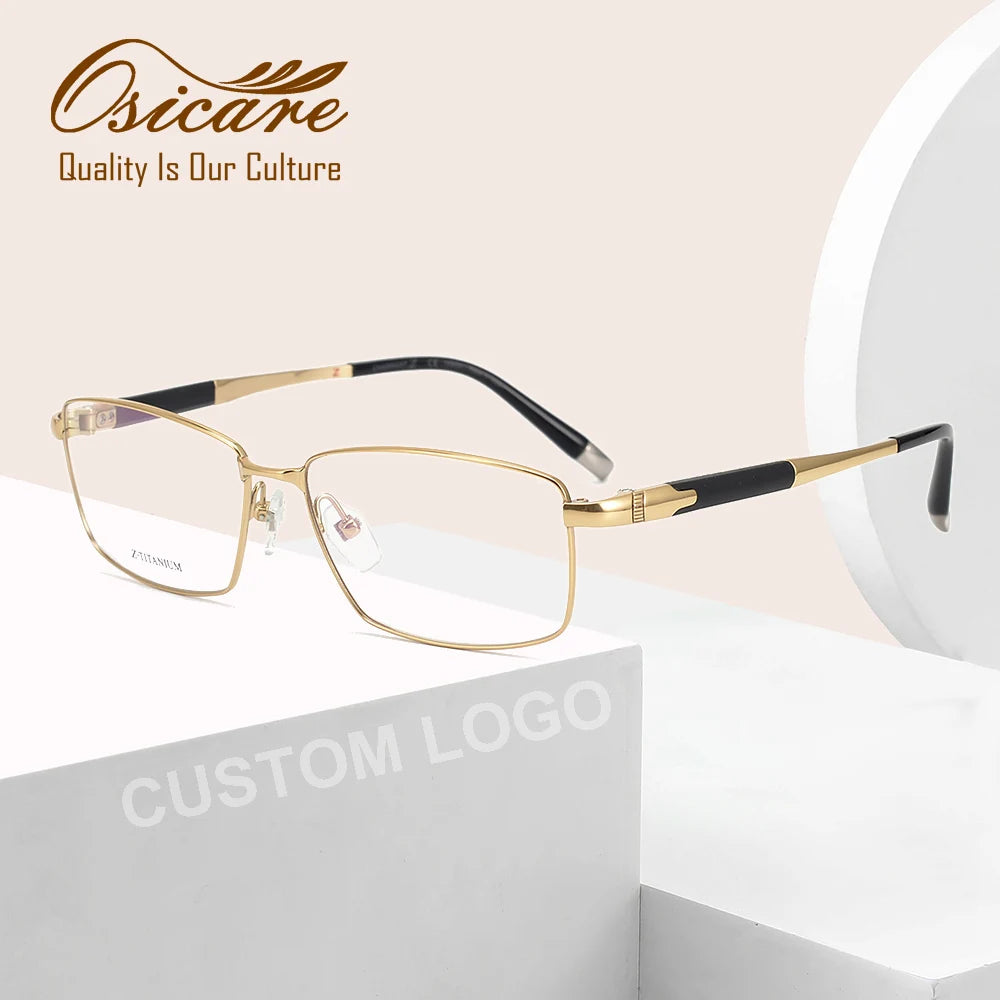 Luxury Brand Y2K Gold Eye Brand Designer Wholesale Eyewear Eyeglasses Titanio Pure Titanium Glasses Men Optical Spectacle Frames