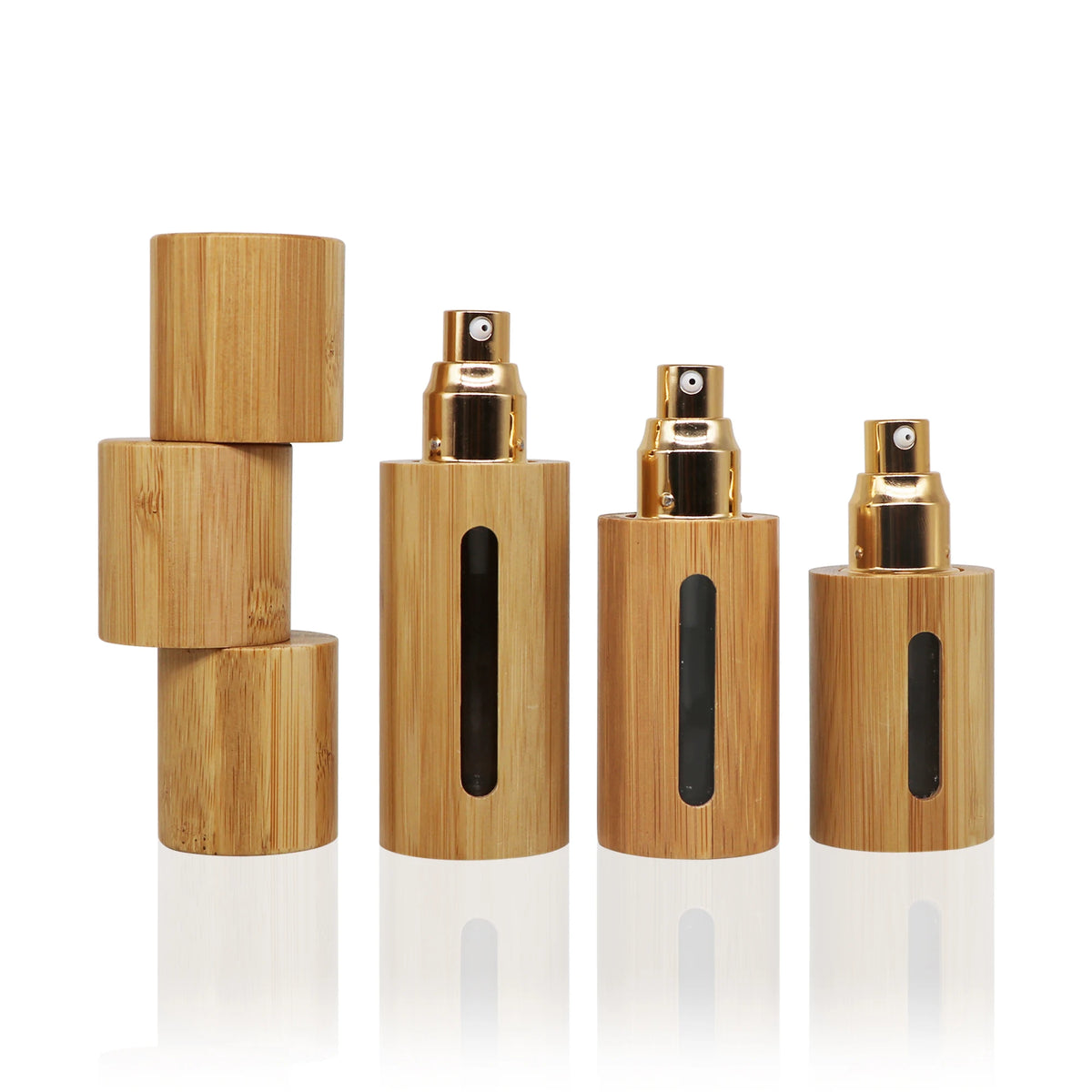 Portable Bamboo Travel Cologne Perfume Bottles Atomizer Refillable Mini Empty Perfume Spray Bottle With Fine Mist Sprayer