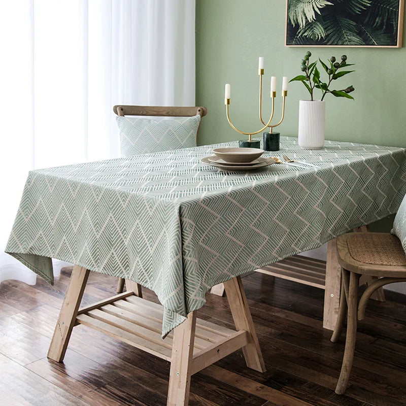 Hot Soft Custom Size Pattern Tablecover for Weddings Events Parties Outdoor Easy Clean for Kitchen Household Woven Technique