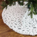 Factory Price Feather Christmas Tree Pad 120cm Non Woven Fabric Chic Plush Tree Carpet Round Festival Decor Party Decoration