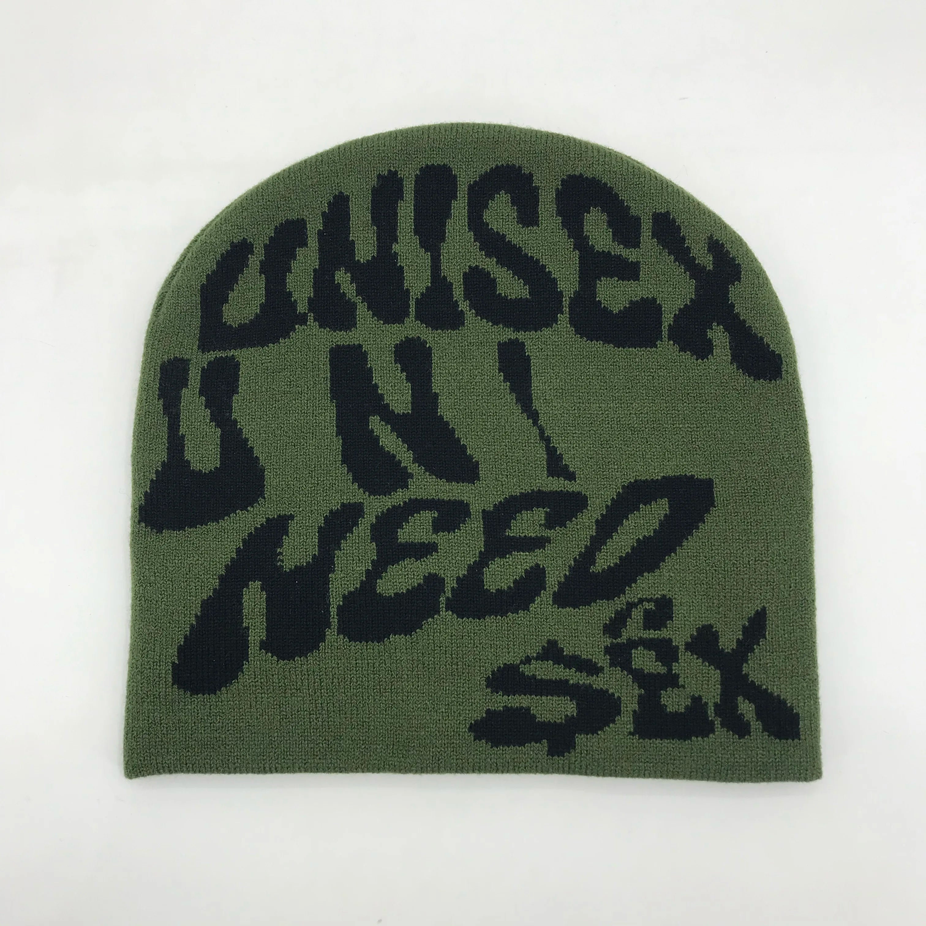 Best Selling Unisex Outdoor Sports Windproof Beanie Custom Jacquard Acrylic New Style Custom Logo Character Letter Argyle