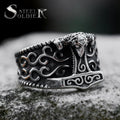 SS8-1233R 2023 New Arrival 316L Stainless Steel Viking Ring Nordic Mjolnir Thor's Hammer Ring for Men Vintage Jewelry Wholesale