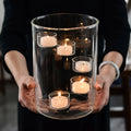 Manufacturers Direct European Large Glass Candlestick Candlelight Dinner Decoration Creative Rotating Candlestick Household