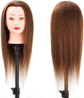 Human Hair Mannequin Head Wig Display Hand Tied Technique Training Wig for Hairdressing